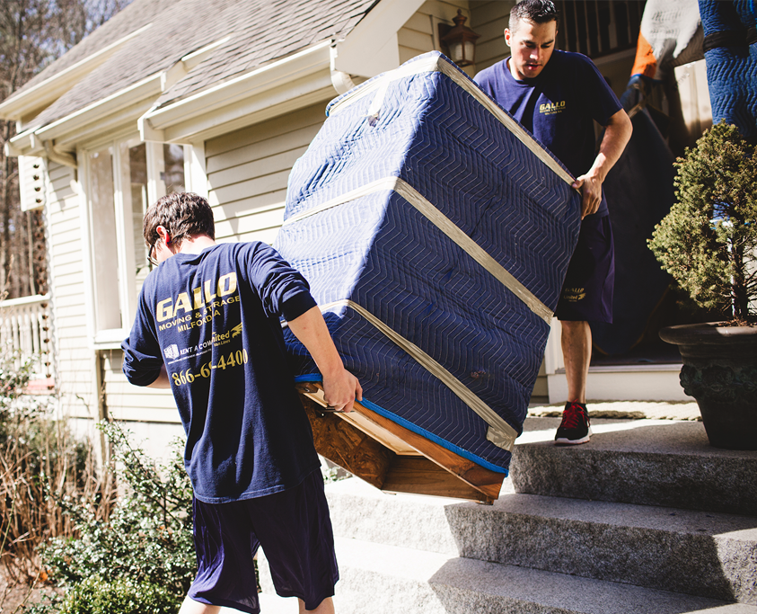 Gallo Movers removing furniture from a home in tendon MA